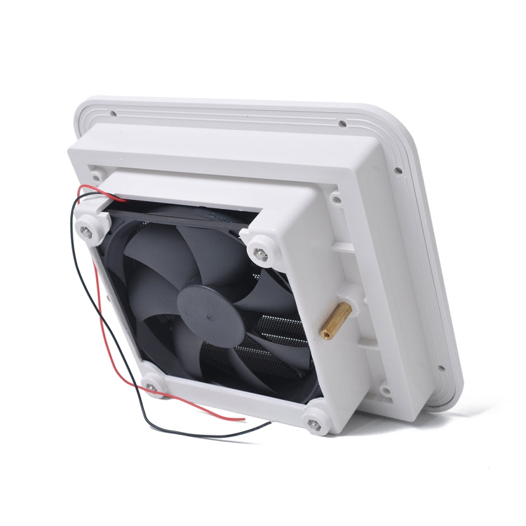 12V White Air Vent with Fan RV Trailer Caravan Mute Side Air Ventilation - Air Conditioning System by buy2fix | Online Shopping UK | buy2fix