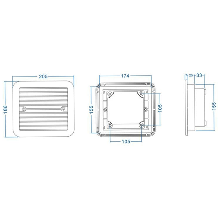12V White Air Vent with Fan RV Trailer Caravan Mute Side Air Ventilation - Air Conditioning System by buy2fix | Online Shopping UK | buy2fix