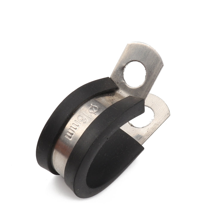 10 PCS Car Rubber Cushion Pipe Clamps Stainless Steel Clamps, Size: 1 inch (25mm) - Booster Cable & Clip by buy2fix | Online Shopping UK | buy2fix
