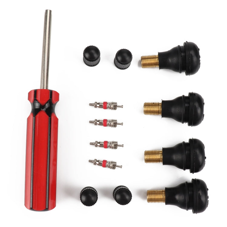 Tire Removal Tool + Tire Valve Set + TR412 for Car Trunk Motorcycles by buy2fix