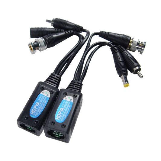 2 PCS Anpwoo 500PVA Spliceable 3 in 1 Power + Video + Audio Balun HD-CVI/AHD/TVI Passive Twisted Transceiver by Anpwoo
