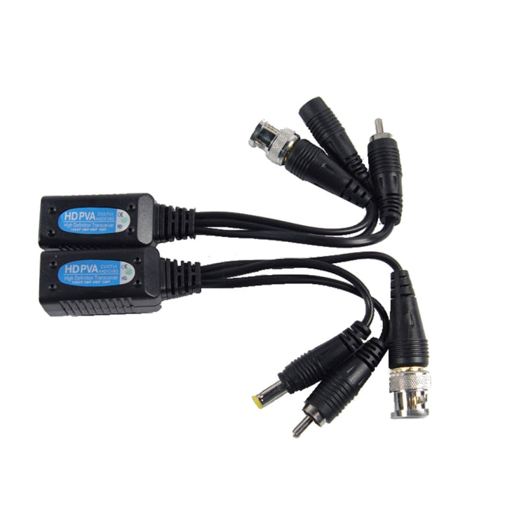 2 PCS Anpwoo 500PVA Spliceable 3 in 1 Power + Video + Audio Balun HD-CVI/AHD/TVI Passive Twisted Transceiver by Anpwoo