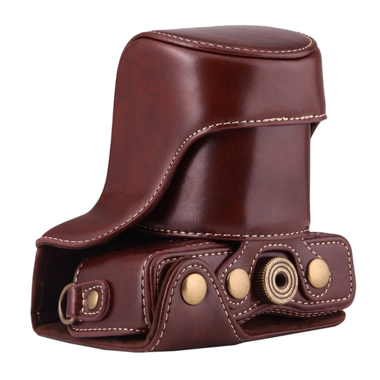 Full Body Camera PU Leather Case Bag with Strap for Canon EOS M10(Coffee) by buy2fix