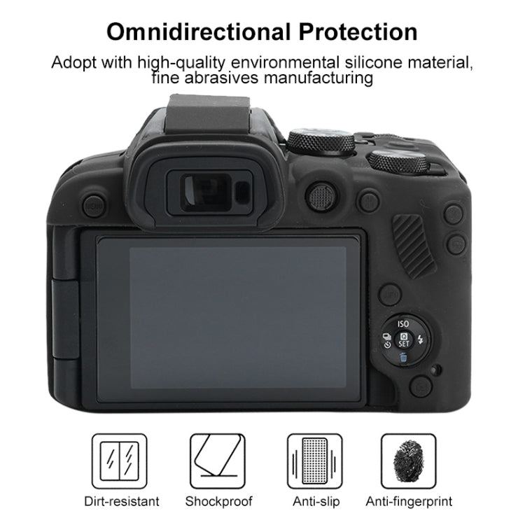 For Canon EOS R10 Soft Silicone Protective Case (Black) - Protective Case by buy2fix | Online Shopping UK | buy2fix