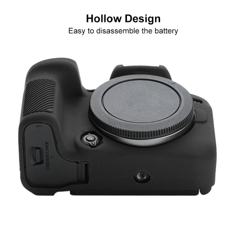 For Canon EOS R10 Soft Silicone Protective Case (Black) - Protective Case by buy2fix | Online Shopping UK | buy2fix