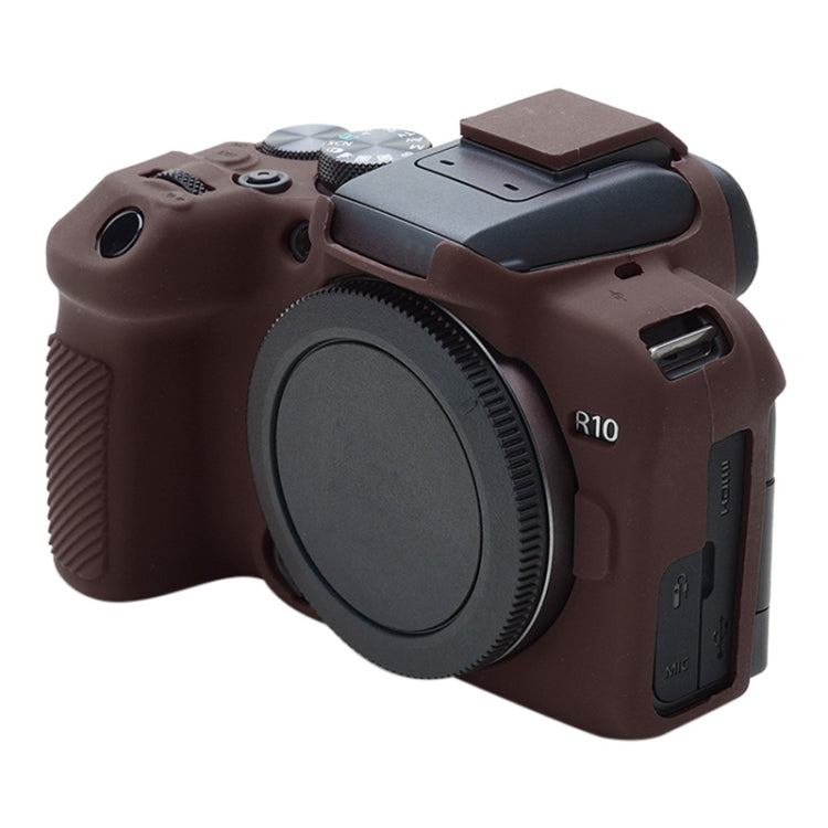 For Canon EOS R10 Soft Silicone Protective Case (Coffee) - Protective Case by buy2fix | Online Shopping UK | buy2fix