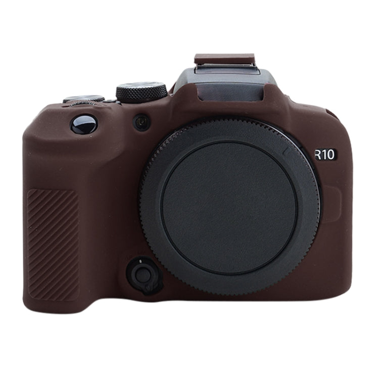 For Canon EOS R10 Soft Silicone Protective Case (Coffee) - Protective Case by buy2fix | Online Shopping UK | buy2fix