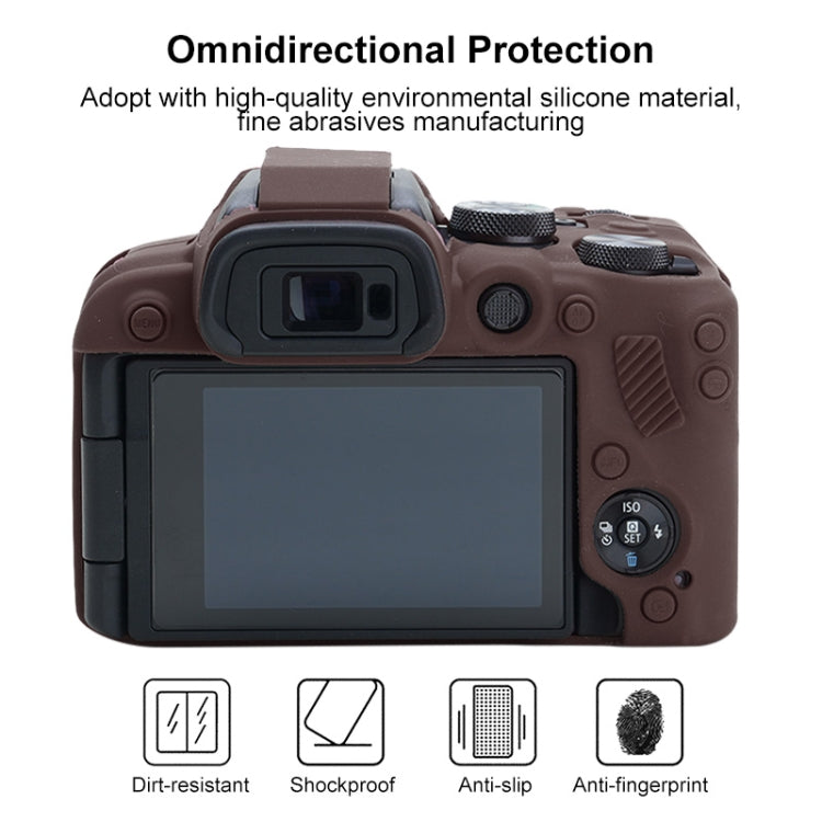 For Canon EOS R10 Soft Silicone Protective Case (Coffee) - Protective Case by buy2fix | Online Shopping UK | buy2fix