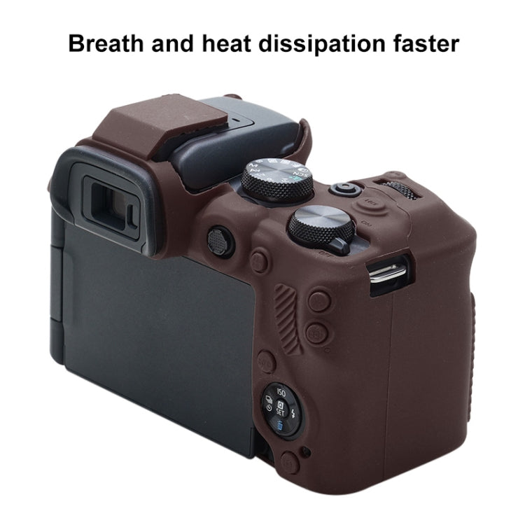 For Canon EOS R10 Soft Silicone Protective Case (Coffee) - Protective Case by buy2fix | Online Shopping UK | buy2fix