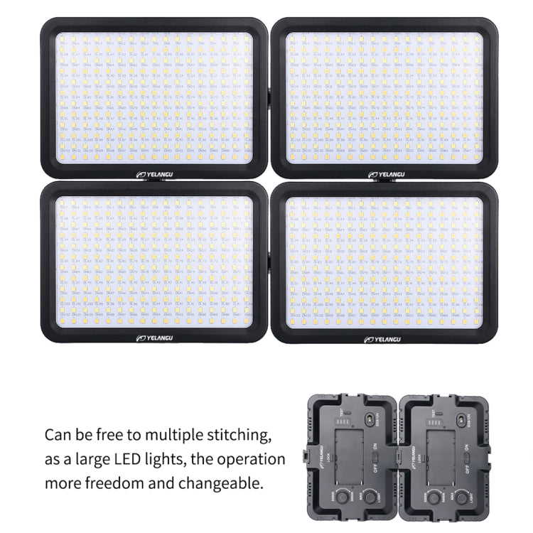 YELANGU YLG0504B 204 LEDs 1000LM 3300-5600K No Polar Dimmable Studio Light Video & Photo Light for Canon, Nikon, DSLR Cameras - by YELANGU | Online Shopping UK | buy2fix