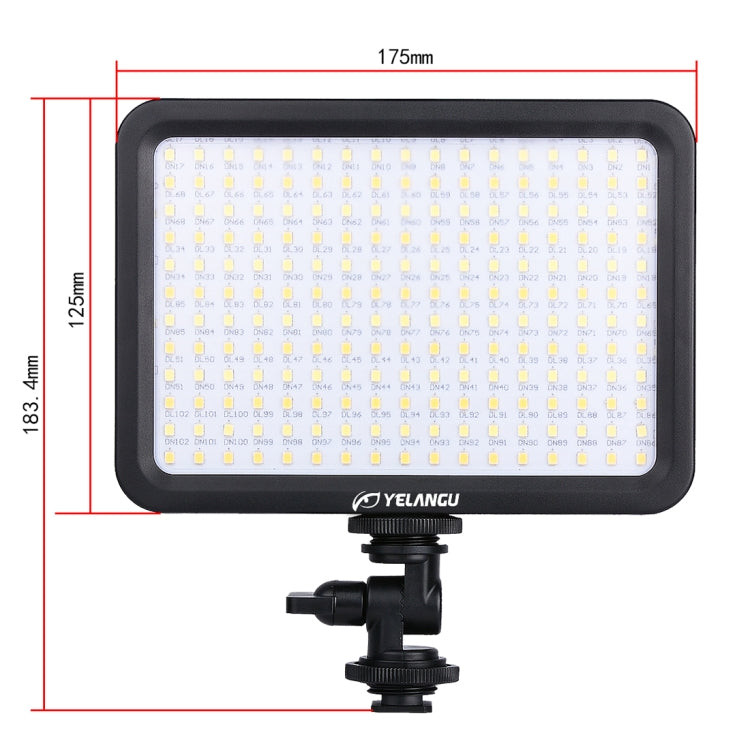 YELANGU YLG0504B 204 LEDs 1000LM 3300-5600K No Polar Dimmable Studio Light Video & Photo Light for Canon, Nikon, DSLR Cameras - by YELANGU | Online Shopping UK | buy2fix