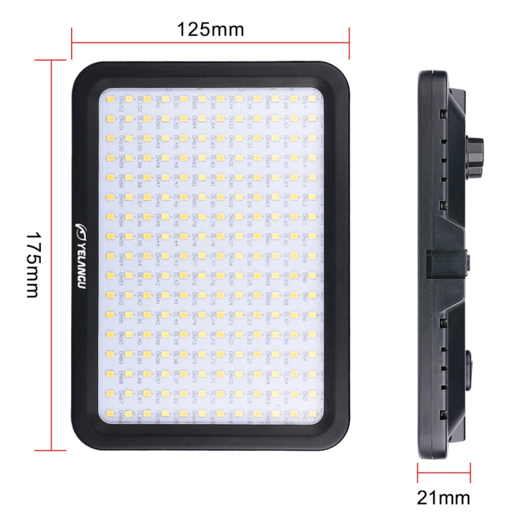 YELANGU YLG0504B 204 LEDs 1000LM 3300-5600K No Polar Dimmable Studio Light Video & Photo Light for Canon, Nikon, DSLR Cameras - by YELANGU | Online Shopping UK | buy2fix