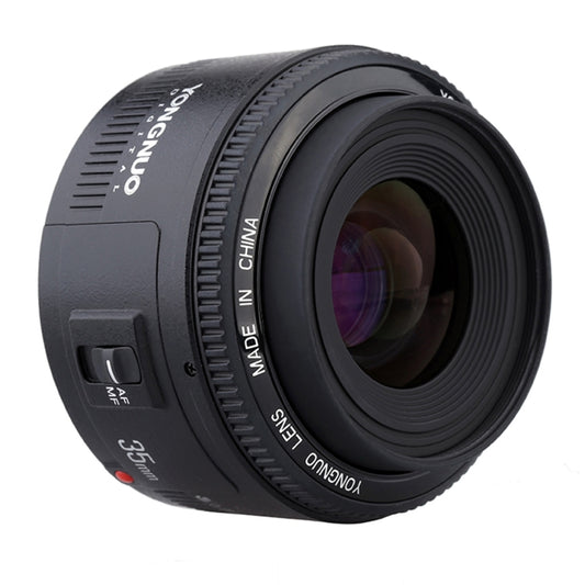 YONGNUO YN35MM F2C 1:2 AF/MF Wide-Angle Fixed/Prime Auto Focus Lens for Canon EOS EF Lens (Black) by YONGNUO