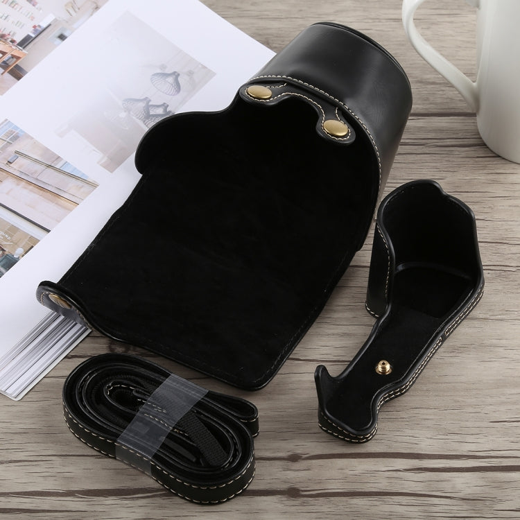 Full Body Camera PU Leather Case Bag with Strap for Sony A6300(Black) by buy2fix