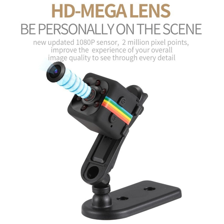 SQ11 Mini DV HD 1080P 2MP Sport Recorder Camera with Holder, Support Monitor Detection & IR Night Vision & TF Card(Black) - Mini Camera by buy2fix | Online Shopping UK | buy2fix