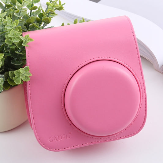 Retro Style Full Body Camera PU Leather Case Bag with Strap for FUJIFILM instax mini 9 / mini 8+ / mini 8(Pink) by buy2fix