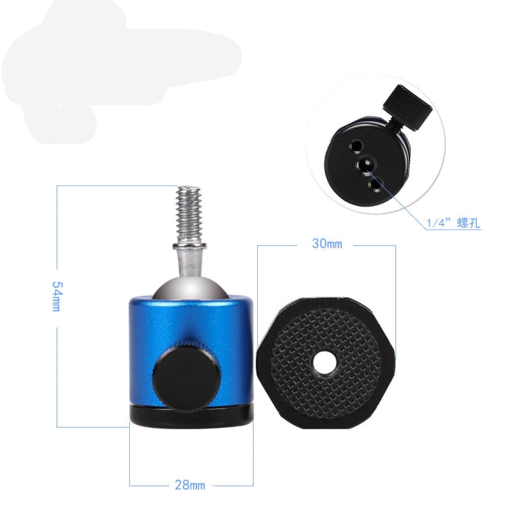 Mini 360 Degree Rotation Panoramic Metal Ball Head for DSLR & Digital Cameras (Blue) - Tripod Heads by buy2fix | Online Shopping UK | buy2fix