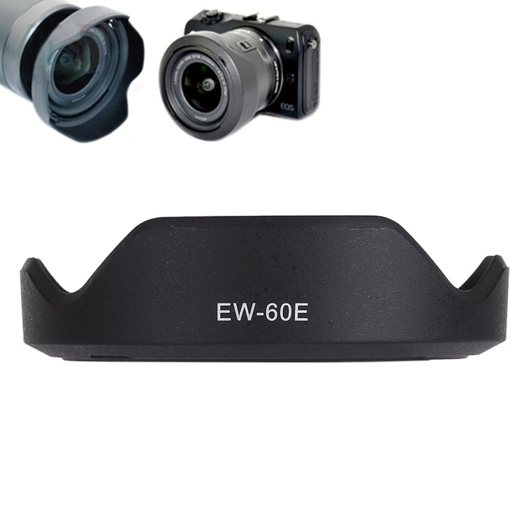 EW-60E Lens Hood Shade for Canon EF-M 11-22mm f/4-5.6 IS STM Lens - Lens Hood by buy2fix | Online Shopping UK | buy2fix