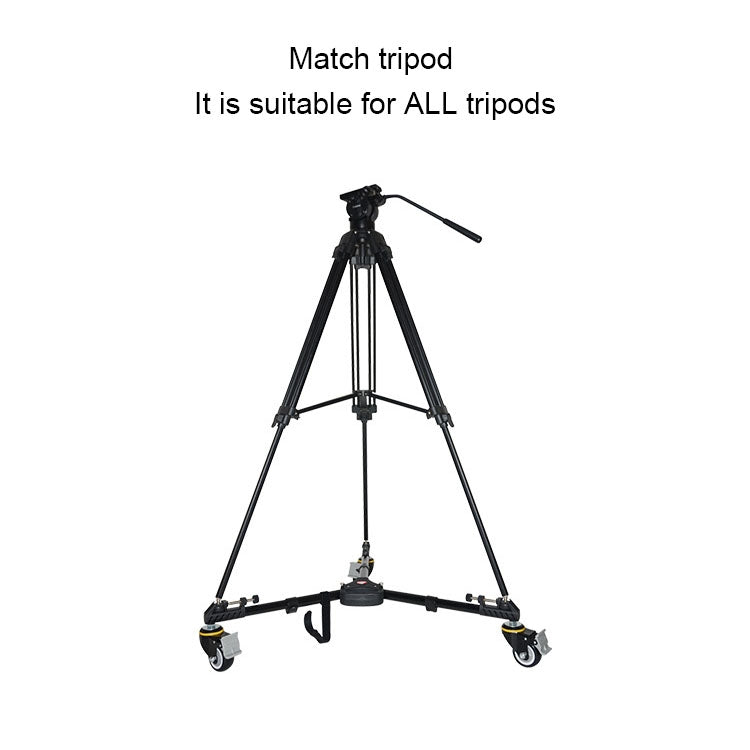 Kingjoy VX-600D Aluminium Alloy Camera Big Foot Wheel Tripod Pulley Base - Other Accessories by buy2fix | Online Shopping UK | buy2fix