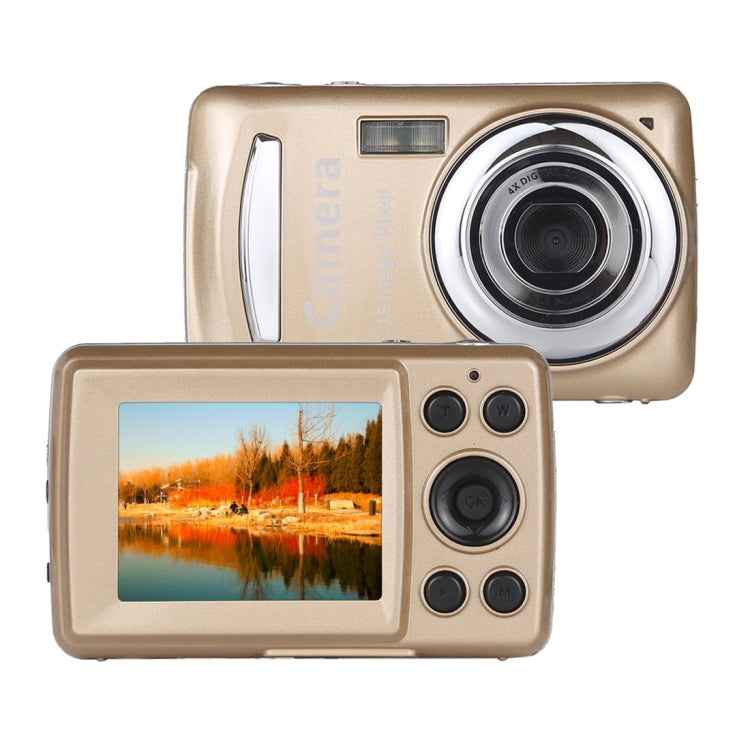1280x720P HD 4X Digital Zoom 16.0 MP Digital Video Camera Recorder with 2.4 inch TFT Screen(Gold) - Video Cameras by buy2fix | Online Shopping UK | buy2fix