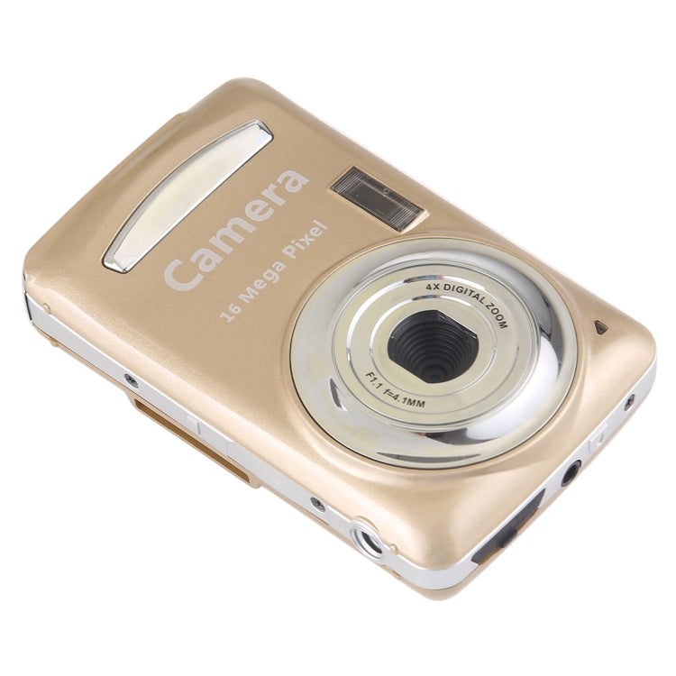 1280x720P HD 4X Digital Zoom 16.0 MP Digital Video Camera Recorder with 2.4 inch TFT Screen(Gold) - Video Cameras by buy2fix | Online Shopping UK | buy2fix