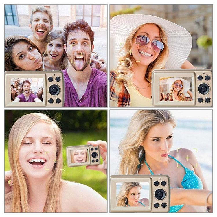 1280x720P HD 4X Digital Zoom 16.0 MP Digital Video Camera Recorder with 2.4 inch TFT Screen(Gold) - Video Cameras by buy2fix | Online Shopping UK | buy2fix