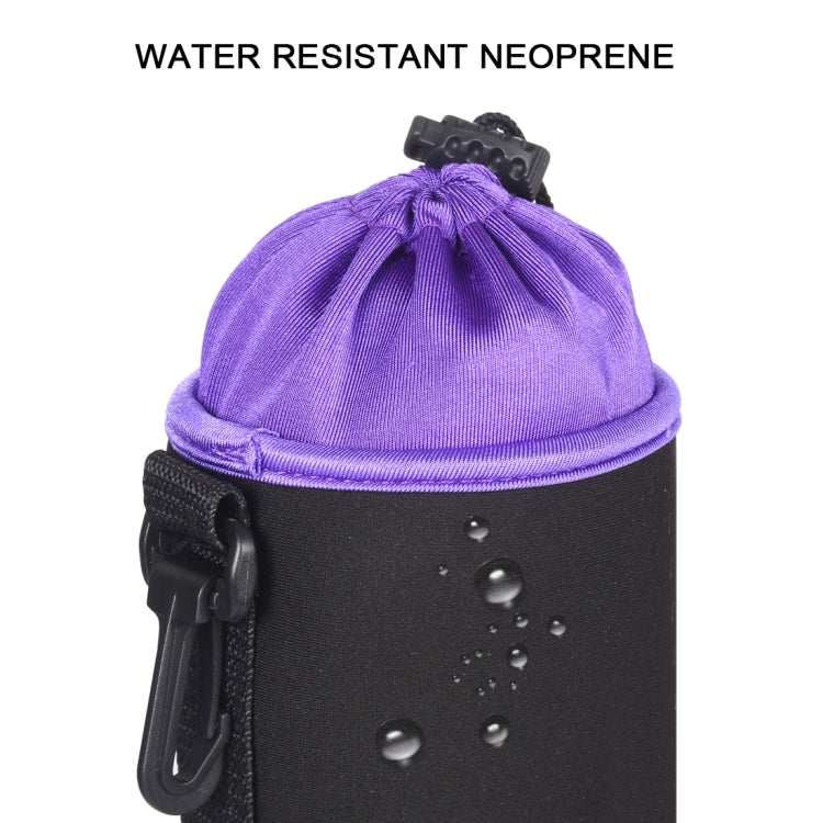 SLR Camera Lens Bag Micro Single Lens Bag Lens Inner Bile Bag Waterproof Protective Case Plus Velvet Thickening, Diameter: 8.5cm, height: 10cm(Purple) - Lens Bag by buy2fix | Online Shopping UK | buy2fix
