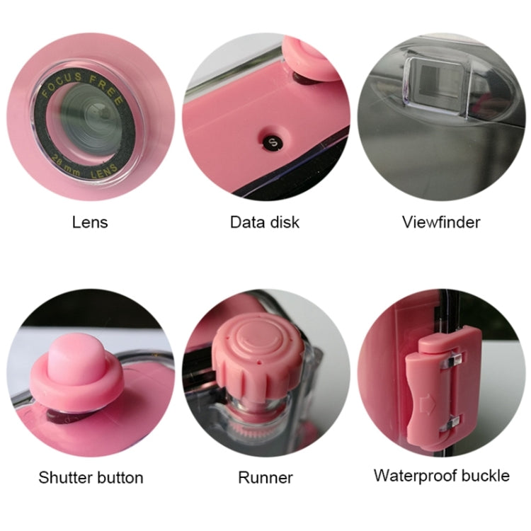 SUC4 5m Waterproof Retro Film Camera Mini Point-and-shoot Camera for Children (Pink) - Children Cameras by buy2fix | Online Shopping UK | buy2fix