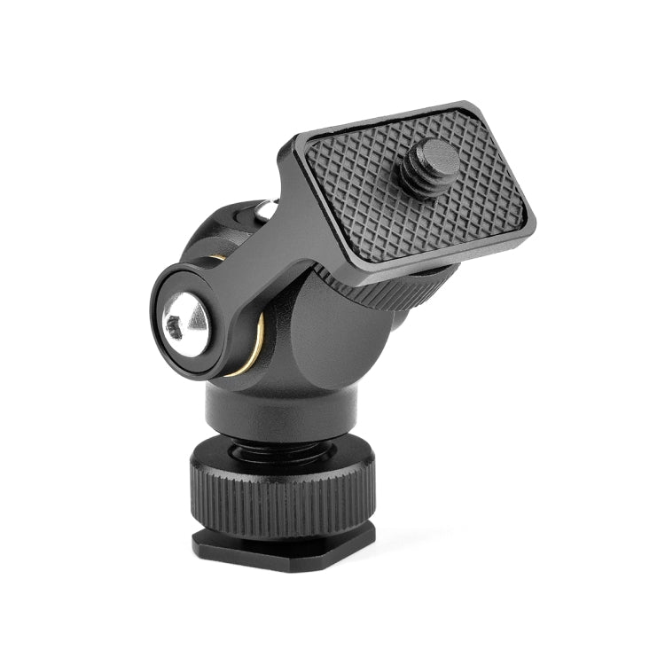 YELANGU 180 Degree Swing Mini Tripod Ball Head Bracket Cold Shoe Mount 1/4 inch Screw Adapter(Black) - Tripod Heads by YELANGU | Online Shopping UK | buy2fix