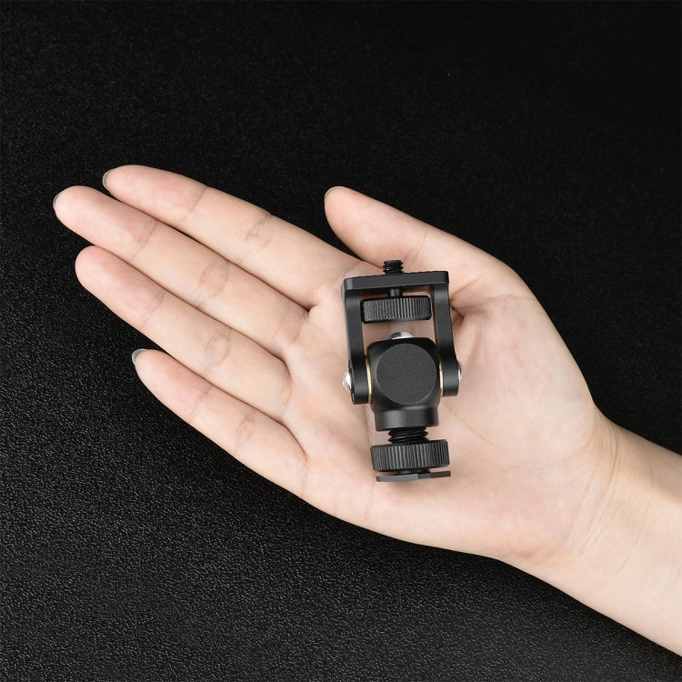 YELANGU 180 Degree Swing Mini Tripod Ball Head Bracket Cold Shoe Mount 1/4 inch Screw Adapter(Black) - Tripod Heads by YELANGU | Online Shopping UK | buy2fix