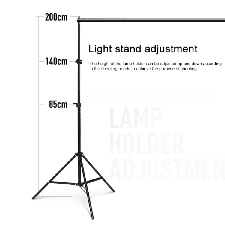 200x200cm Photo Studio Background Support Stand Backdrop Crossbar Bracket Kit - Support Stands by buy2fix | Online Shopping UK | buy2fix