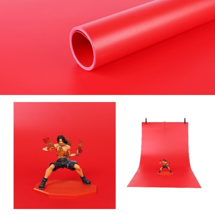 120x200cm PVC Paper Matte Photography Background(Red) - Solid Color by buy2fix | Online Shopping UK | buy2fix