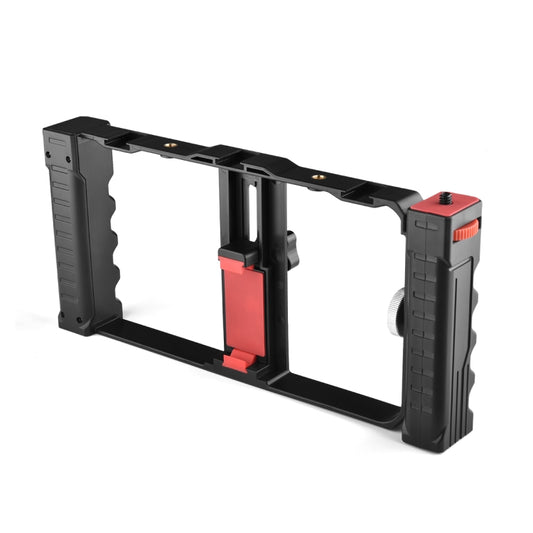 YELANGU PC02A Vlogging Live Broadcast Plastic Cage Video Rig Filmmaking Stabilizer Bracket for iPhone, Galaxy, Huawei, Xiaomi, HTC, LG, Google, and Other Smartphones(Black) by YELANGU