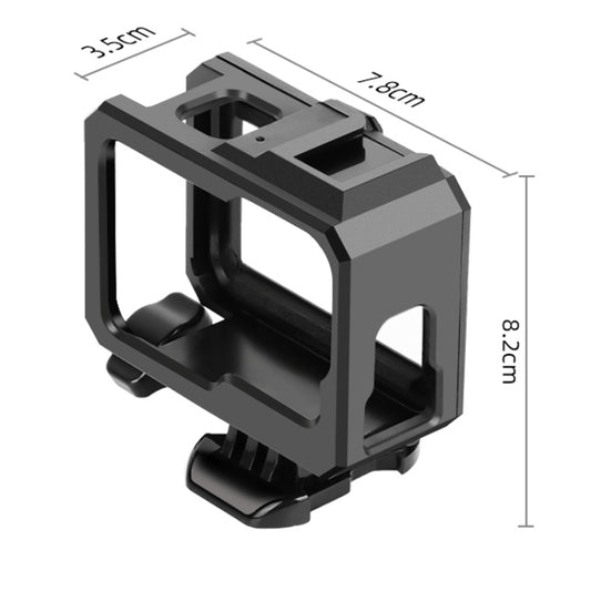 For GoPro HERO10 Black / HERO9 Black ABS Plastic Border Frame Mount Protective Case with Buckle Basic Mount & Screw (Black) - Protective Frame by buy2fix | Online Shopping UK | buy2fix