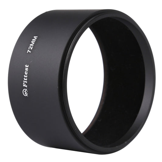 FITTEST 72mm Thread Type Straight Tube Full Metal Lens Hood Shade for Medium Telephoto Lens by FITTEST