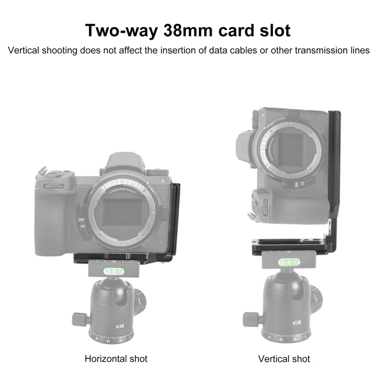 1/4 inch Vertical Shoot Quick Release L Plate Bracket Base Holder for Nikon Z6 / Z7 - L-Bracket by buy2fix | Online Shopping UK | buy2fix