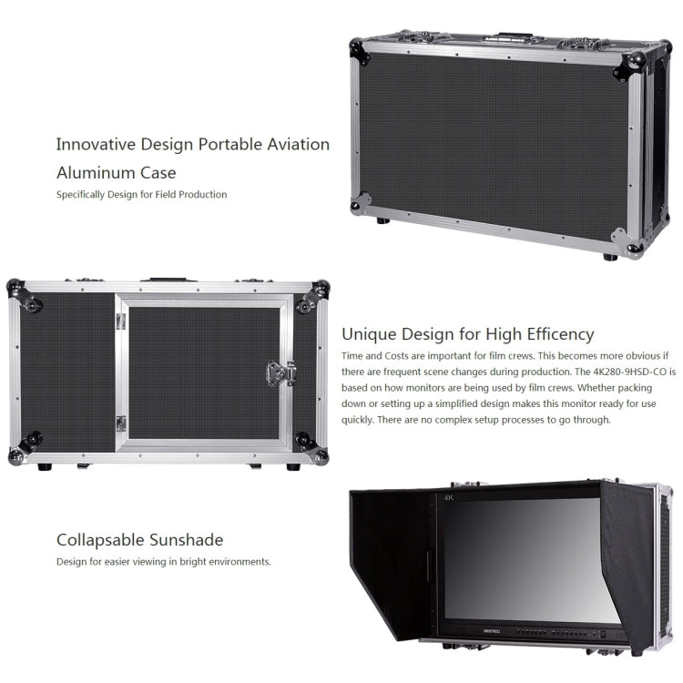 SEETEC 4K280-9HSD-CO 3840x2160 28 inch HDMI 4K HD Director Box Camera Field Monitor, Support Four Screen Split by SEETEC