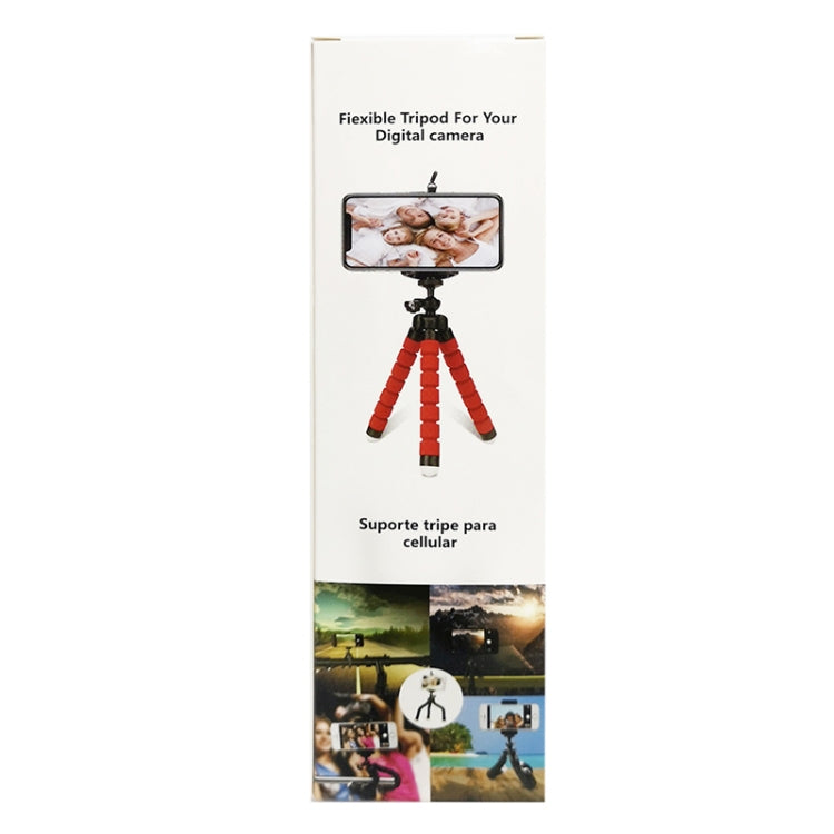 Mini Octopus Flexible Foam Tripod Holder with Phone Clamp & Remote Control(Black) - Stand by buy2fix | Online Shopping UK | buy2fix