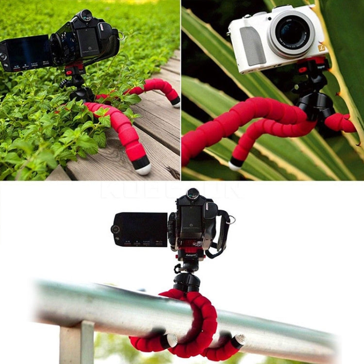 Mini Octopus Flexible Foam Tripod Holder with Phone Clamp & Remote Control(Black) - Stand by buy2fix | Online Shopping UK | buy2fix