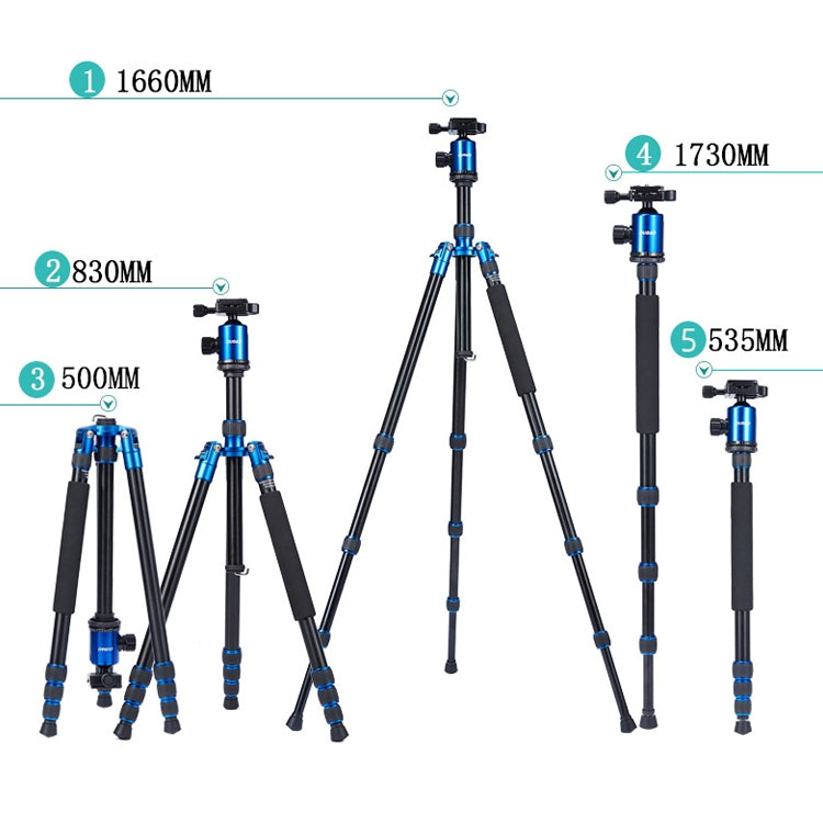 TRIOPO Oubao A-688 Adjustable Portable Aluminum Alloy Tripod with Ball Head for SLR Camera - Tripods by TRIOPO | Online Shopping UK | buy2fix