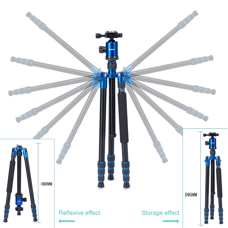 TRIOPO Oubao A-688 Adjustable Portable Aluminum Alloy Tripod with Ball Head for SLR Camera - Tripods by TRIOPO | Online Shopping UK | buy2fix