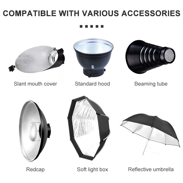 TRIOPO Oubao TTR600W Studio Flash with E27 150W Light Bulb - Shoe Mount Flashes by TRIOPO | Online Shopping UK | buy2fix
