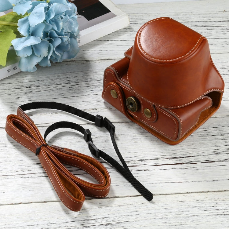 PU Leather Camera Full Body Case Bag with Strap for FUJIFILM X-T200 (15-45mm Lens)(Brown) by buy2fix
