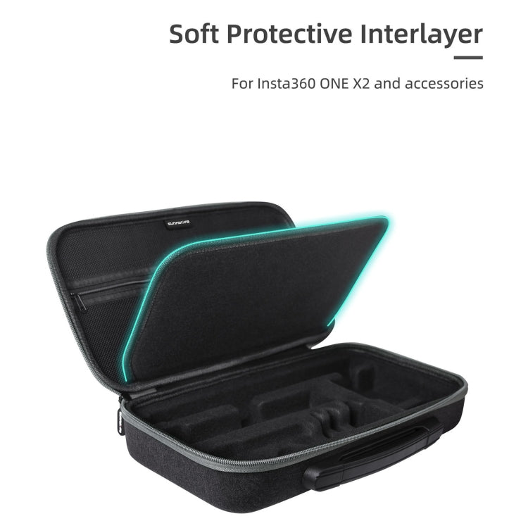 Sunnylife IST-B193 Storage Bag Case Handbag for Insta360 ONE X2 / X(Black) - Case & Bags by Sunnylife | Online Shopping UK | buy2fix