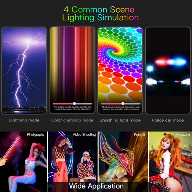 LUXCeO P7RGB Pro Colorful Photo LED Stick Video Light APP Control Adjustable Color Temperature Waterproof Handheld LED Fill Light with Remote Control - by LUXCeO | Online Shopping UK | buy2fix