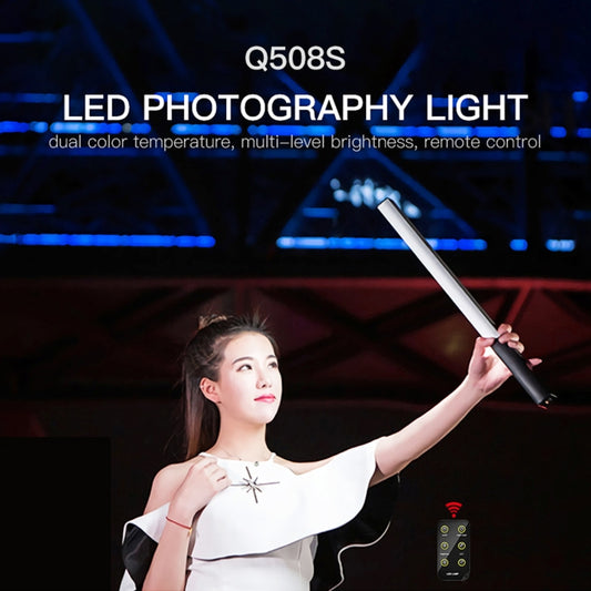 LUXCeO Q508S Dual Color Temperature 1000LM Photo LED Stick Video Light Handheld LED Fill Light Flash Lighting Lamp (Black) - by LUXCeO | Online Shopping UK | buy2fix