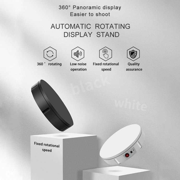 30cm Electric Rotating Turntable Display Stand Video Shooting Props Turntable for Photography, Load: 100kg, US Plug(White) - by buy2fix | Online Shopping UK | buy2fix
