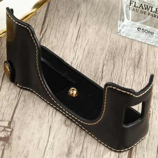 1/4 inch Thread PU Leather Camera Half Case Base for FUJIFILM X100V (Black) - Half Case by buy2fix | Online Shopping UK | buy2fix