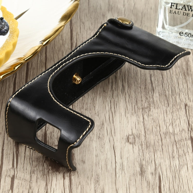 1/4 inch Thread PU Leather Camera Half Case Base for FUJIFILM X100V (Black) - Half Case by buy2fix | Online Shopping UK | buy2fix