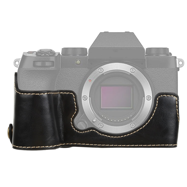 1/4 inch Thread PU Leather Camera Half Case Base for FUJIFILM X-S10 (Black) - Half Case by buy2fix | Online Shopping UK | buy2fix